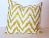 ONE - 18x18 Artist Green Diva Chevron Pillow Cover - Premier Prints
