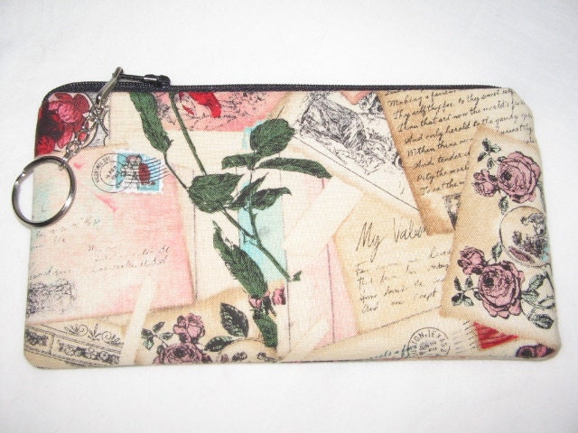 Vintage Print  Valentine's Cosmetic Bag