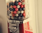 Gumball Machine Photograph Multi Colored Red Candy Gum Child's Room Decor Wall Decor Sweet by Tabora