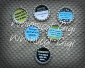 Science Geek Glass Charms for Wine, Cocktail, Water, or Tea Glasses