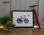 Poster "Bicycle & Birds"