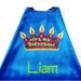 Boy's Cape, Birthday  Embroidered Super Hero Cape  Personalized with Monogram Royal Blue