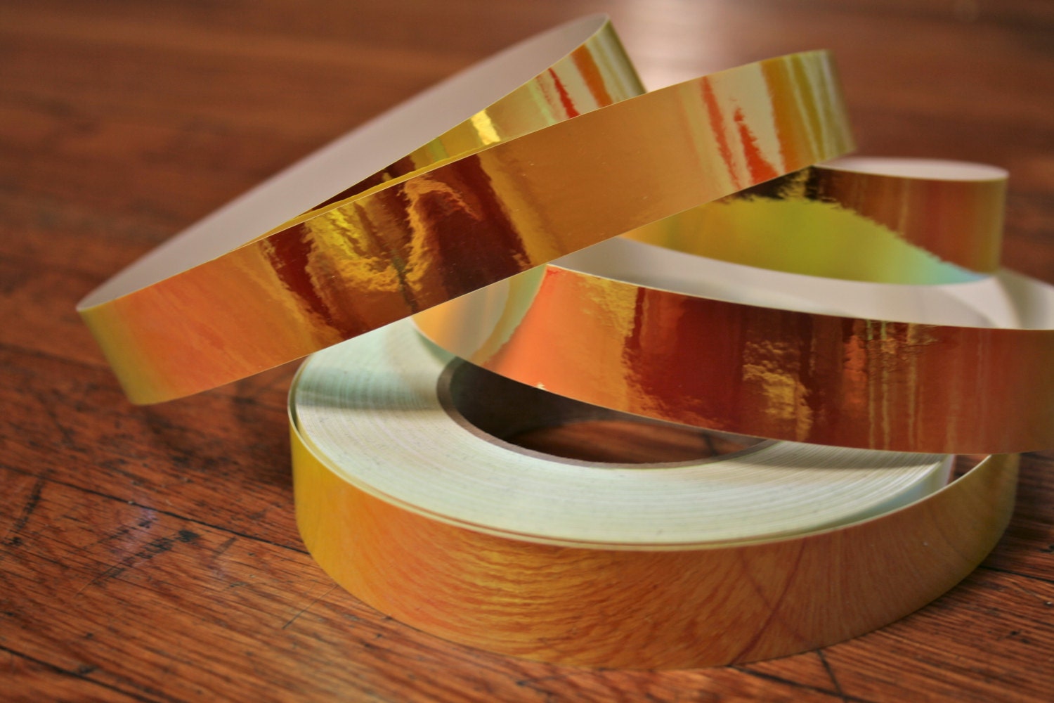 Custom Size HDPE or Polypro Sunset Orange Color-Change Tape Performance Hoop