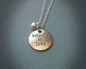 Antique Silver Love Necklace