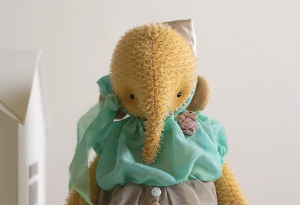 Stuffed Animal Elephant Denis - Soft Toy -  Artist Teddy Bears
