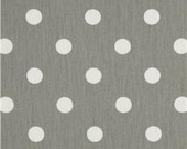 Grey & White Polka Dot Fabric Remnant 5" x 72"