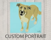 Custom Pet Portrait - Modern Dog Art