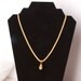 Vintage Gold Tone Mesh Necklace and Pendant