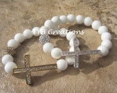 White Cross Bracelet