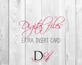 Digital files - Any design on our shop - Insert card add-on