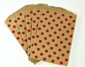 New Red Polka Dot kraft Medium Bitty Bags - Set of 20 Il_170x135