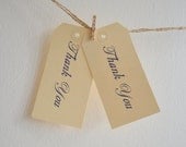 Letterpress Thank You Tag - set of two
