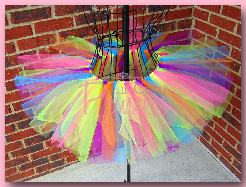 Imogen - Yellow, Hot Pink, Neon Green, Purple, Orange, and Turquoise Tutu - Birthday Tutu - Infant, Toddler, Girls, Teenager and Adult Sizes