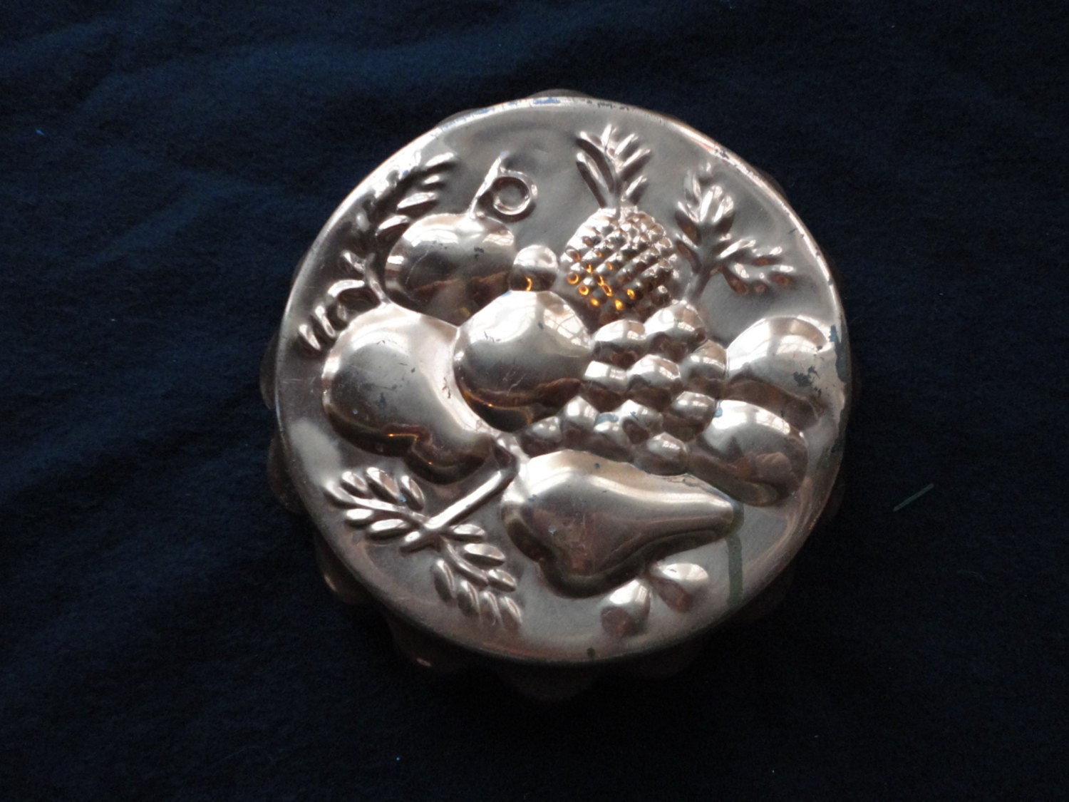 Vintage Copper Mold Tin Lined Wall Decor Fruit  Made in Portugal by Tagus