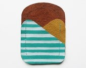 CARDHOLDER 01 // turquoise brown mustard yellow
