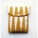 POUCH // mustard yellow white tribal pattern