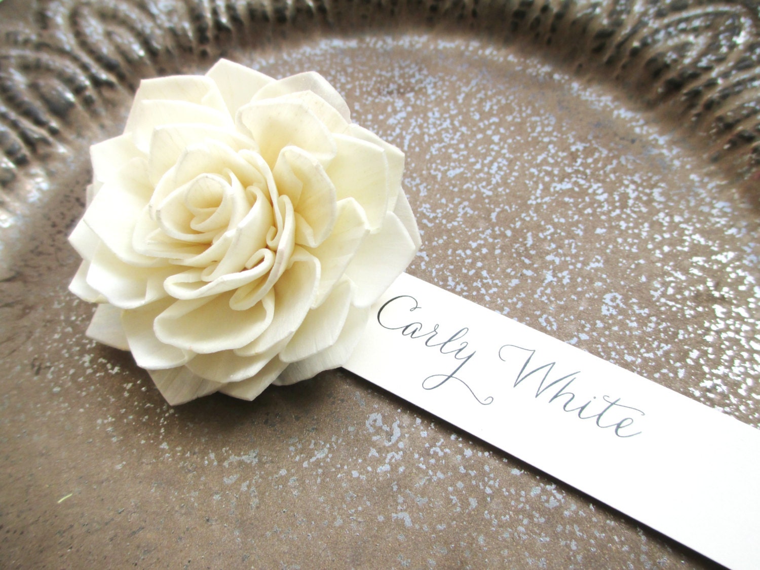 20 Wooden Place Cards, Cream Place Cards,  Escort Cards, Bridal Shower Place Cards, Dinner Party Place Cards