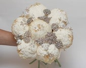 wedding bouquet, brooch bouquet, bridal bouquet, bridesmaids bouquets, wedding flowers, paper flower bouquets - FlowerDecoration