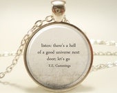E.E. Cummings Quote Necklace, Inspirational Jewelry (1574S1IN)