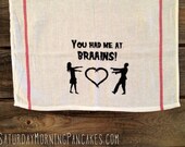 Zombie Love Tea Towel