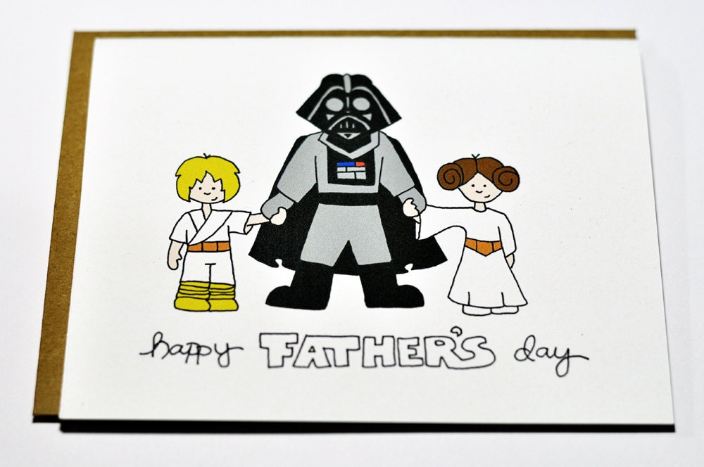 Funny Father's Day card - Star Wars, eco friendly