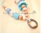 Teething necklace / Nursing necklace / Breastfeeding Necklace / Crochet Necklace for mom Ready to ship