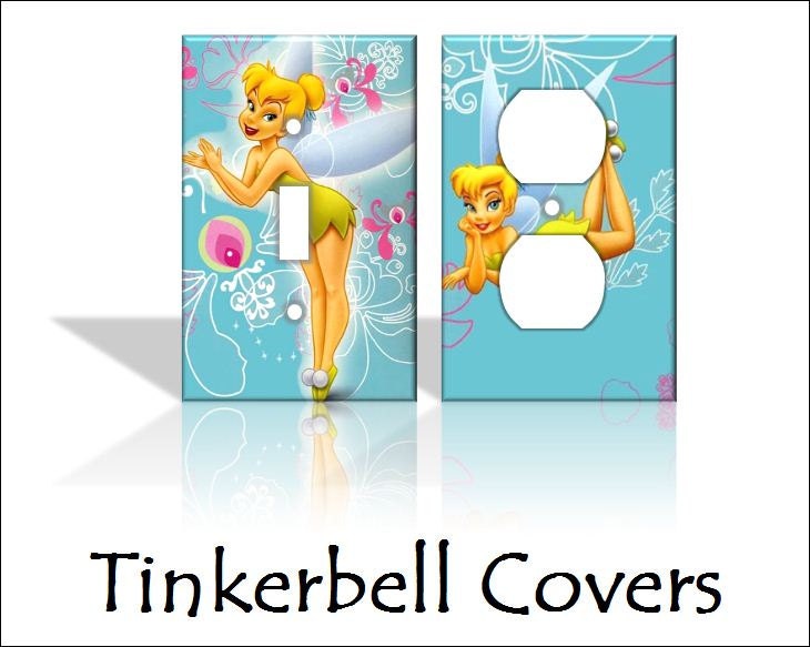 Tinkerbell Disney Light Switch Covers Wallplates Switchplates Home Decor Outlet 14 STYLES AVAILABLE