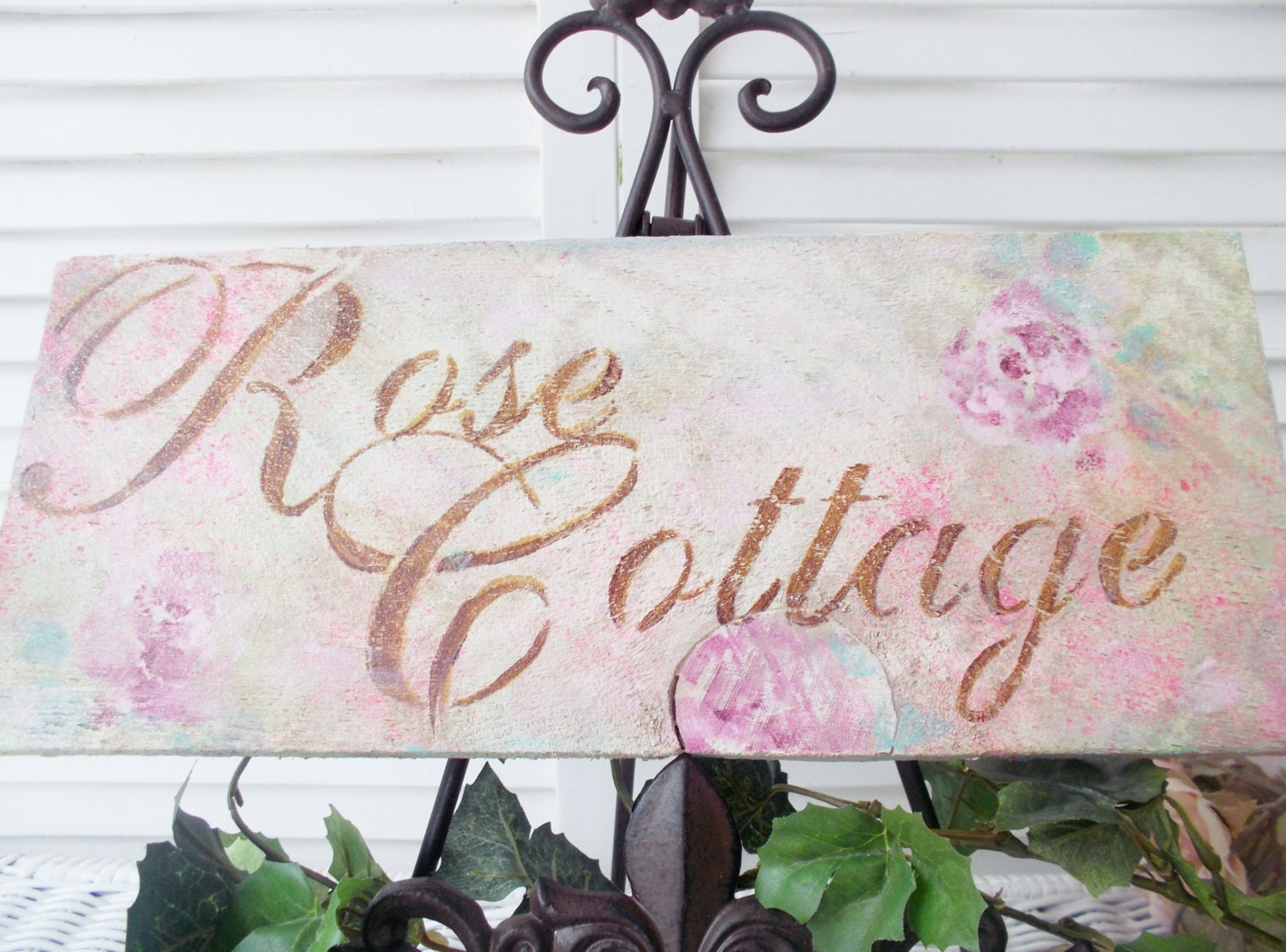 Beautiful Wall Decor Reclaimed Wood Shabby Chic Decor    Hand Painted Sign Treasury List Item
