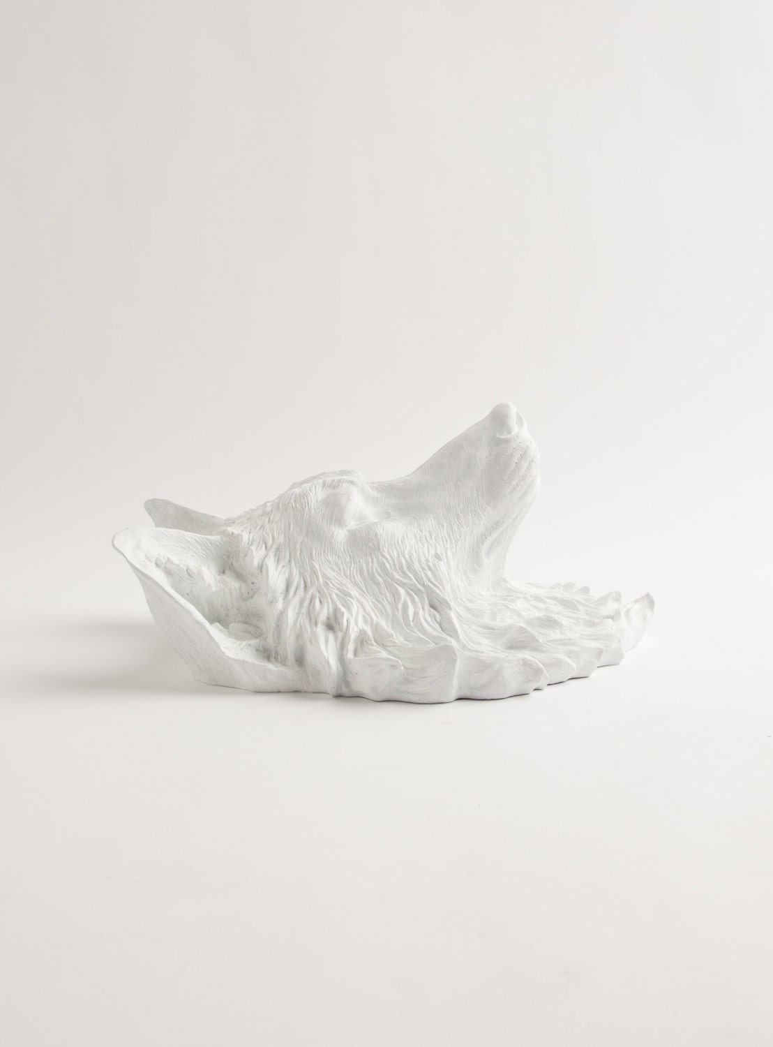 The Lincoln - White Resin Wolf Head- Resin White Faux Taxidermy- Chic & Trendy