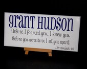 Personalized Child Sign with Verse and Scripture. Before I Formed You. Nursery Decor, Baby Shower Gift, Christening, Baptism