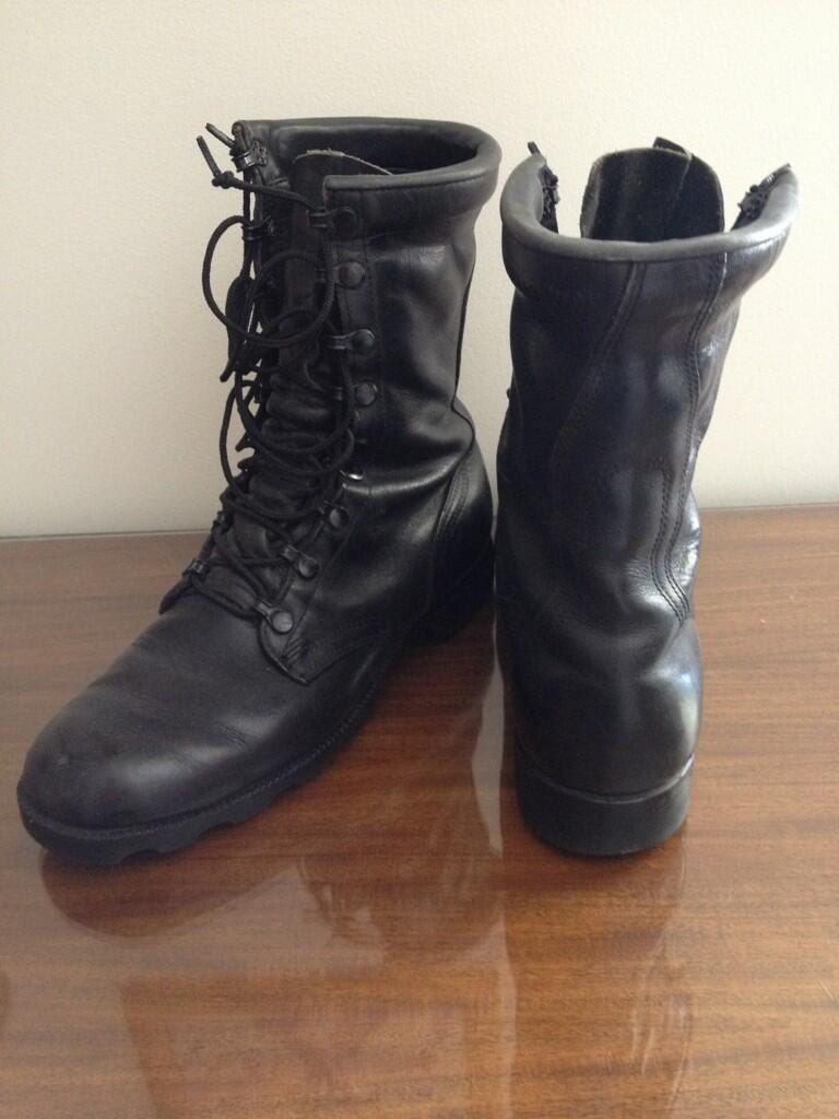 Vintage Black Biker/Badass Leather Boots- Mens 8.5/ Womens 10.5