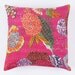 26x26 Pillow Cover - Dark Pink Floral Pattern