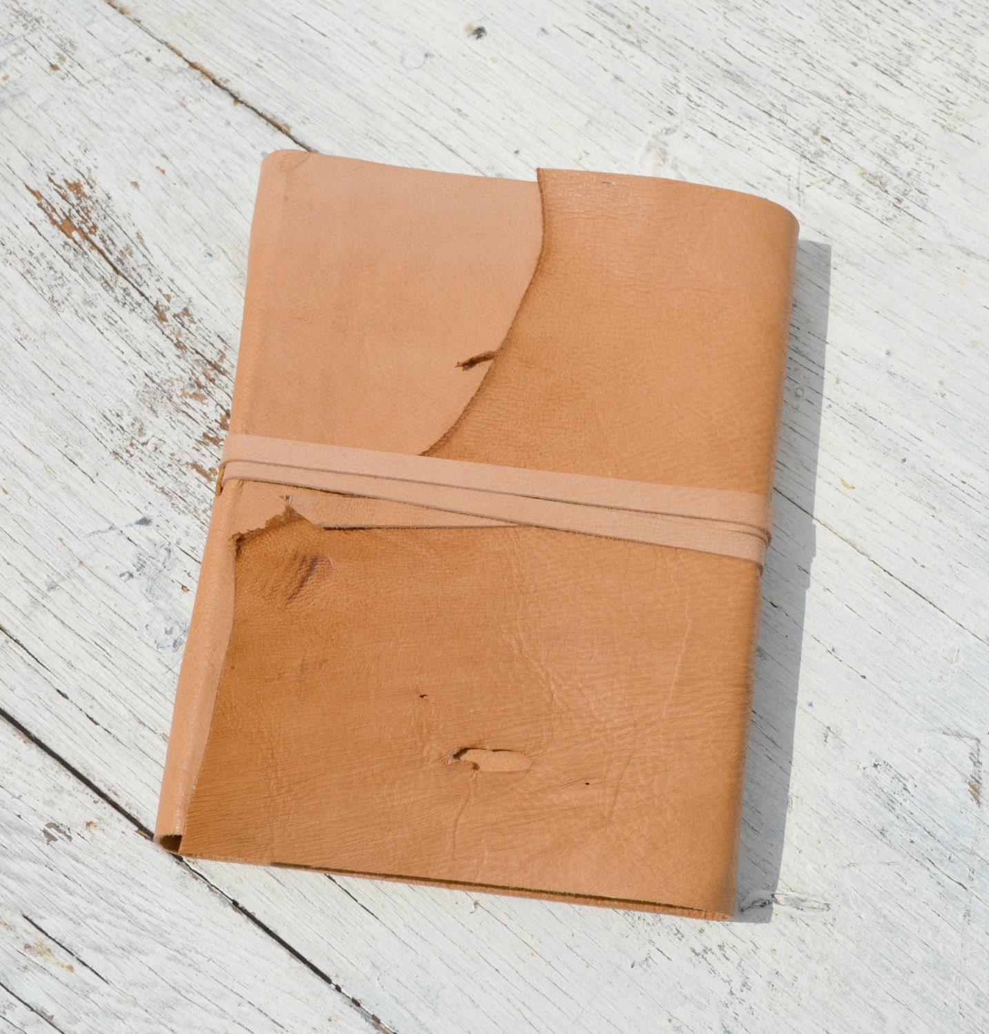 Handmade Leather Bound Travel Journal Tan Goatskin Legal Diary Watercolor Notebook  (213)