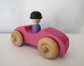 Pink toy racing car