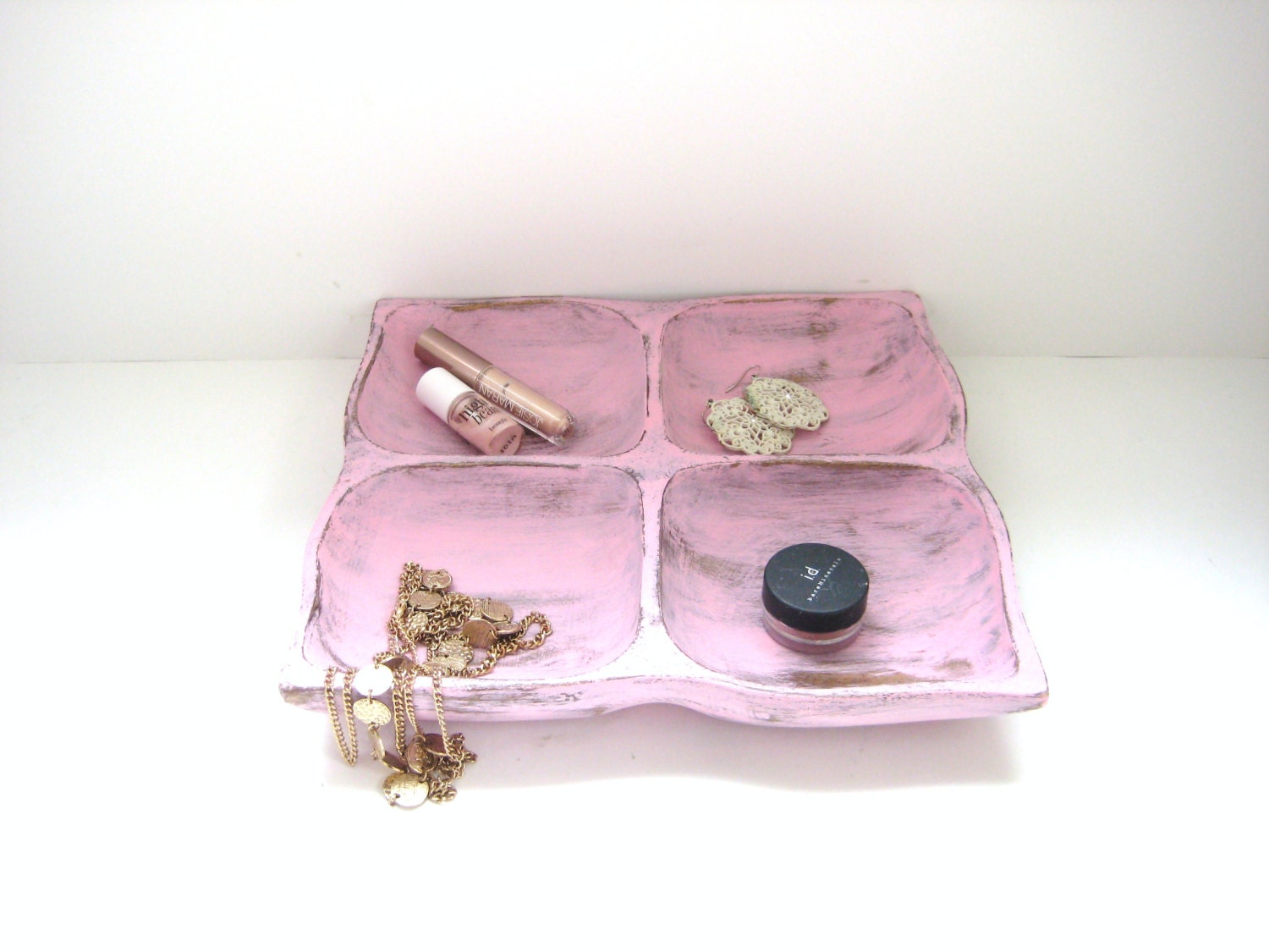Pretty Pink Tray - French Country - Upcycled - Organization