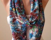 Mother's Day - Multicolor Infinity Scarf - Jersey Fabric