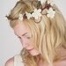 Flower Hair Wreath - Floral Wedding Crown - Woodland Wedding Flower Head Piece - Ivory Flowers & Twisting Vines
