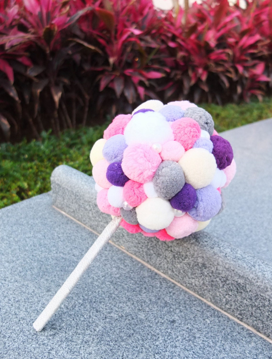 Wedding Bouquet, Super Cutie Puffy Ball Bouquet, bridesmaid or flower girl bouquet - LoveMimosaFleur Wedding Bouquet, Super Cutie Puffy Ball Bouquet, bridesmaid or flower girl bouquet - LoveMimosaFleur
