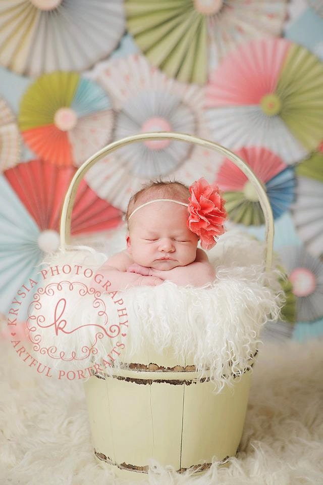 Chiffon Flower Headband- Many Colors- newborn, baby, infant, girl, child, toddler photo prop
