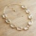 Crystal Clear Lucite Strand Statement Necklace