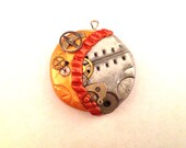Steampunk Pendant with Real Gears
