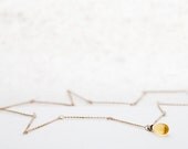 Silver necklace with citrine pendant