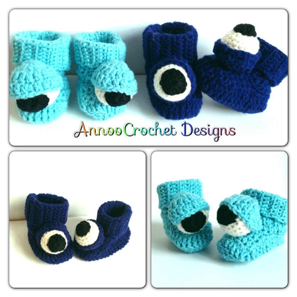 Baby Monster Booties Pattern