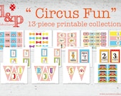 DIY Printable Circus Fun collection INSTANT DOWNLOAD