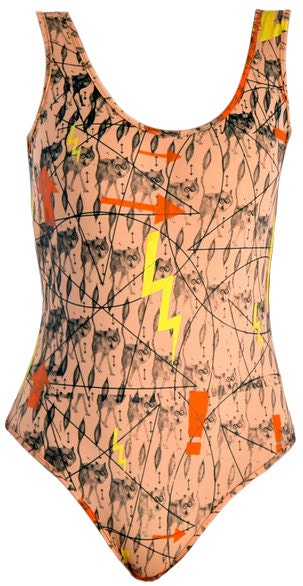 SALE 50% OFF Wolf pattern body orange