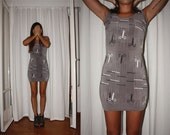 African owl print dress