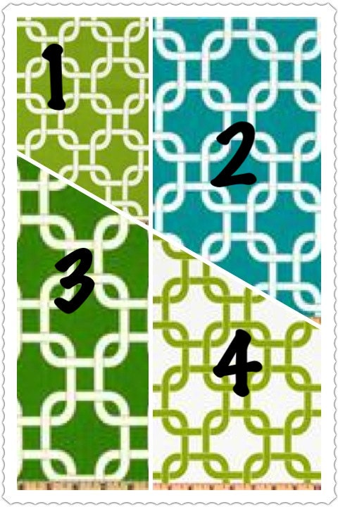 Decorative Pillow Cover Green Chain Link
