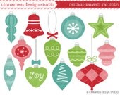 INSTANT DOWNLOAD - Christmas Ornaments Clip Art Set - Personal and Commercial Use Clipart - No Credit Required Il_170x135