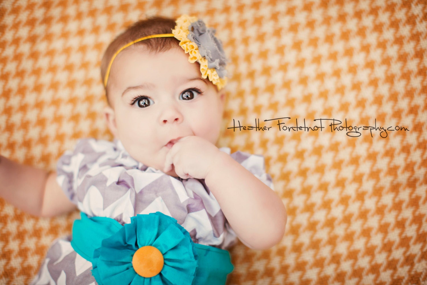 Baby Girl Headband..Baby Headband..Newborn Headband..Cloudy Sunset..Photography Prop