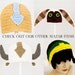 Appa the Flying Bison Earflap Hat from Avatar the Last Airbender, White Crochet Beanie, send size choice baby - adult